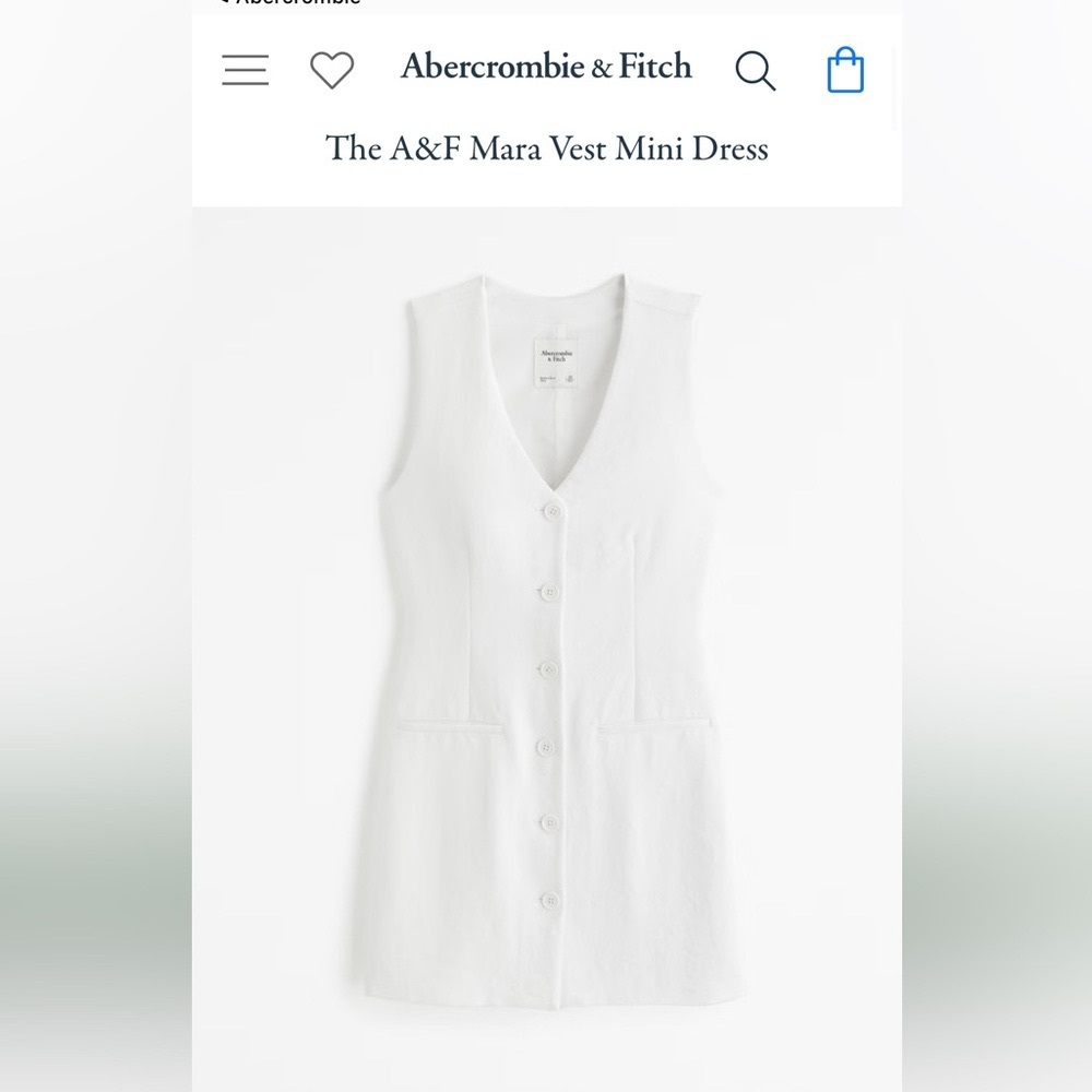 Abercrombie & Fitch crepe Mara vest dress NWT Adorable!
